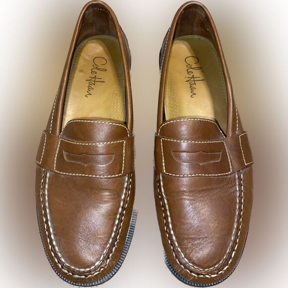 Cole Haan Men’s Size 9 Brown Leather Douglas Slip On Penny Loafers main image 4